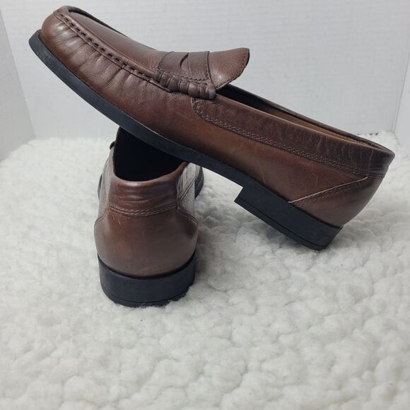 Clarks Active Air Men\'s Size 9.5 Penny Loafer Leather Brown Burgundy Shoes main image 8